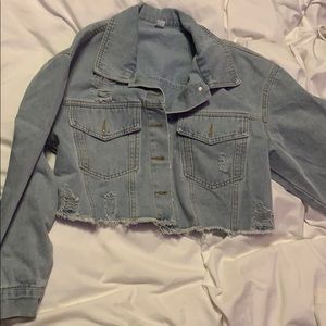 Cropped jean jacket